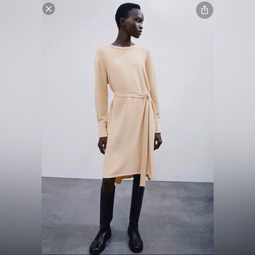 Zara Soft Touch Belted Dress